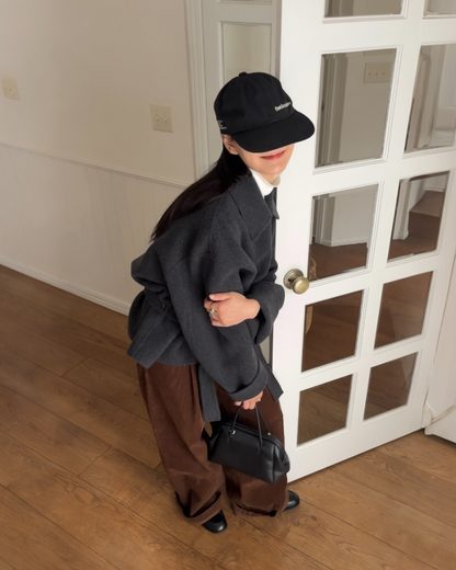 [11/27new] Drape Wool P-Coat gray 12月下旬～1月初旬入荷