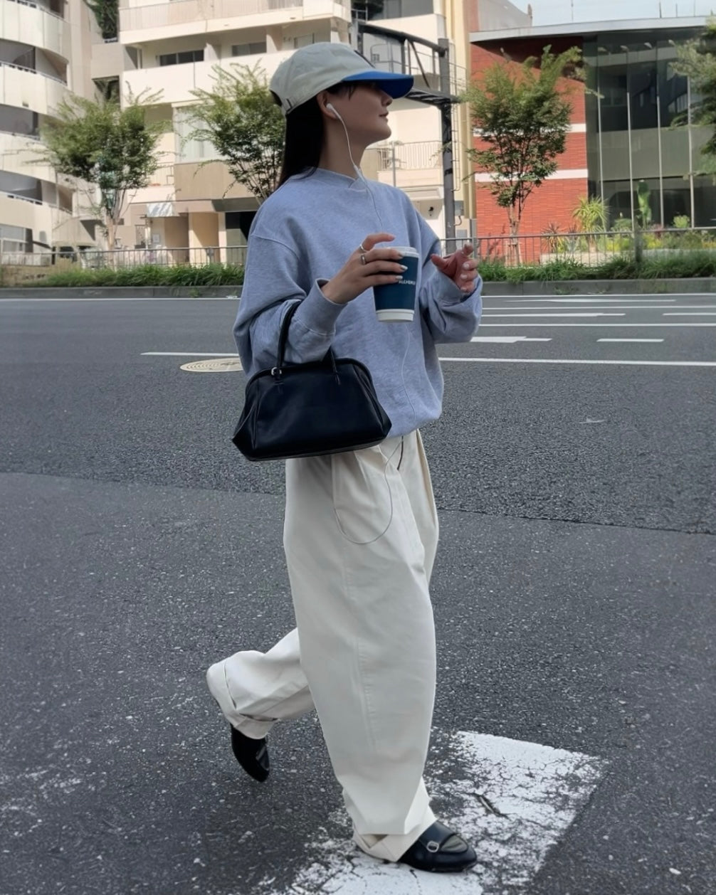 [9/18new][予約]Cotton Wide-Leg Pants 10月初旬～中旬入荷