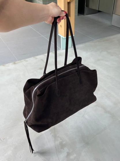 ［12/7restock］Suede Boston square bag L
