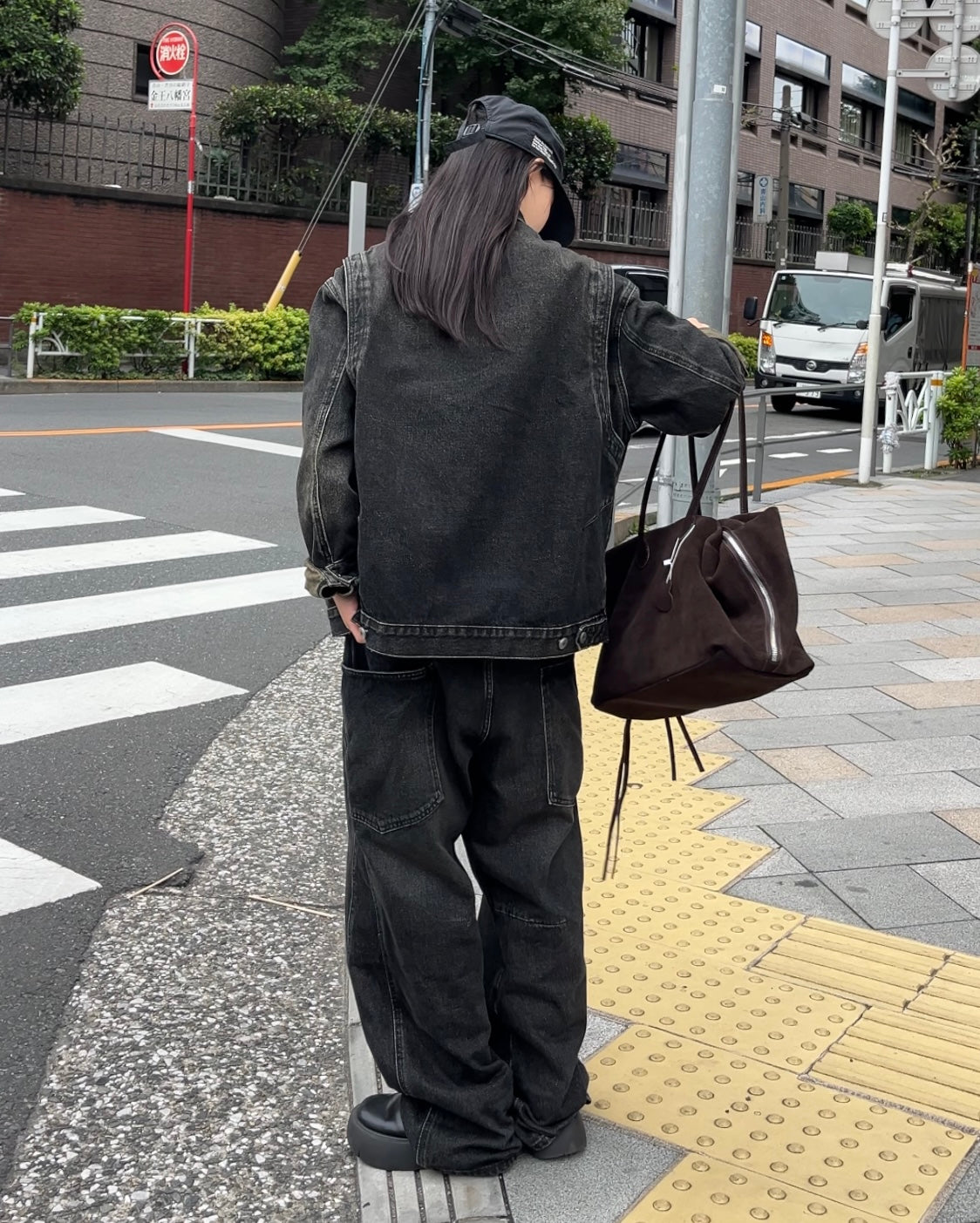 ［12/7restock］Suede Boston square bag L