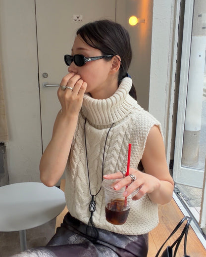 [9/24new] wide rib knit vest 10月中旬〜下旬入荷分