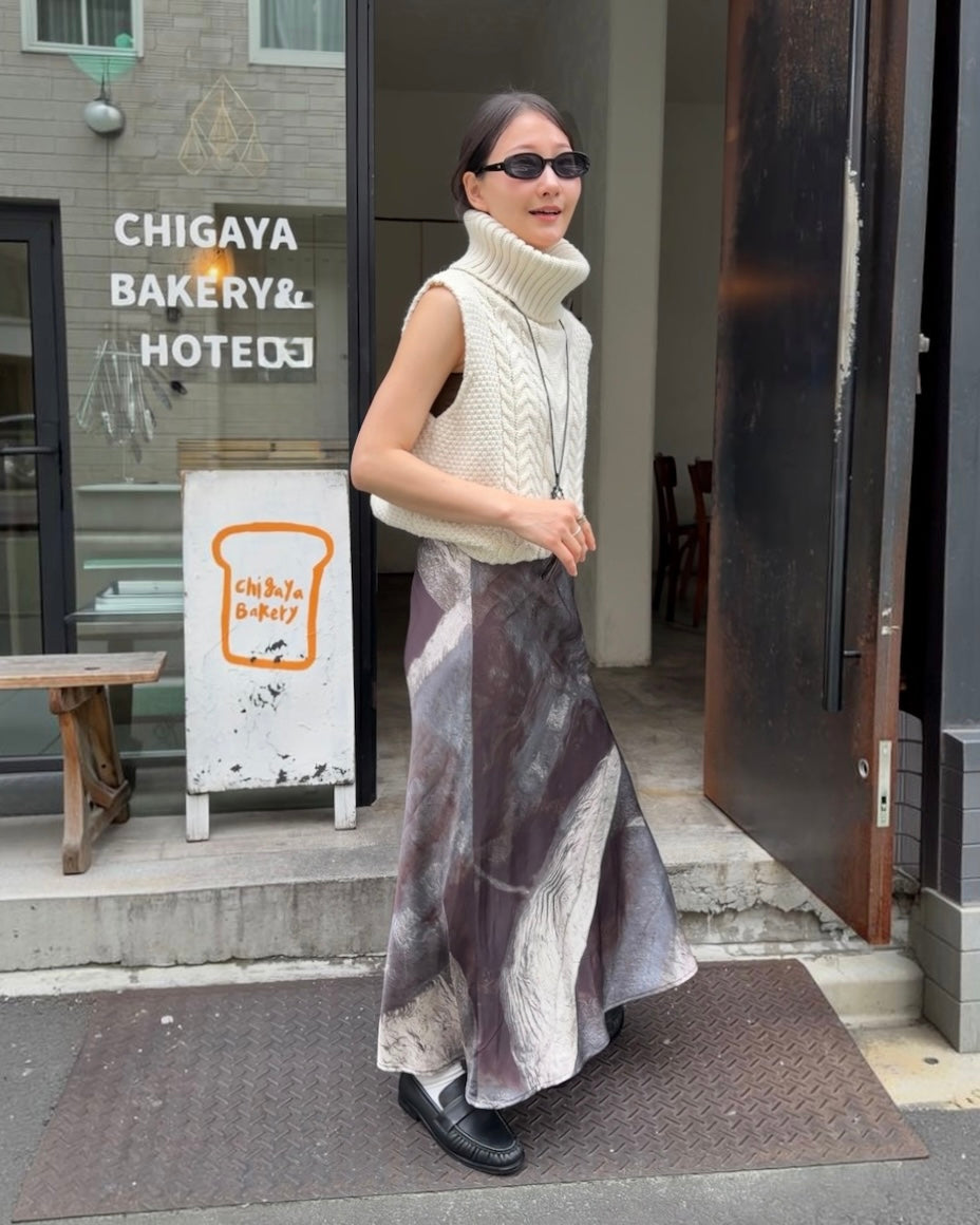 [9/24new] wide rib knit vest 10月中旬〜下旬入荷分