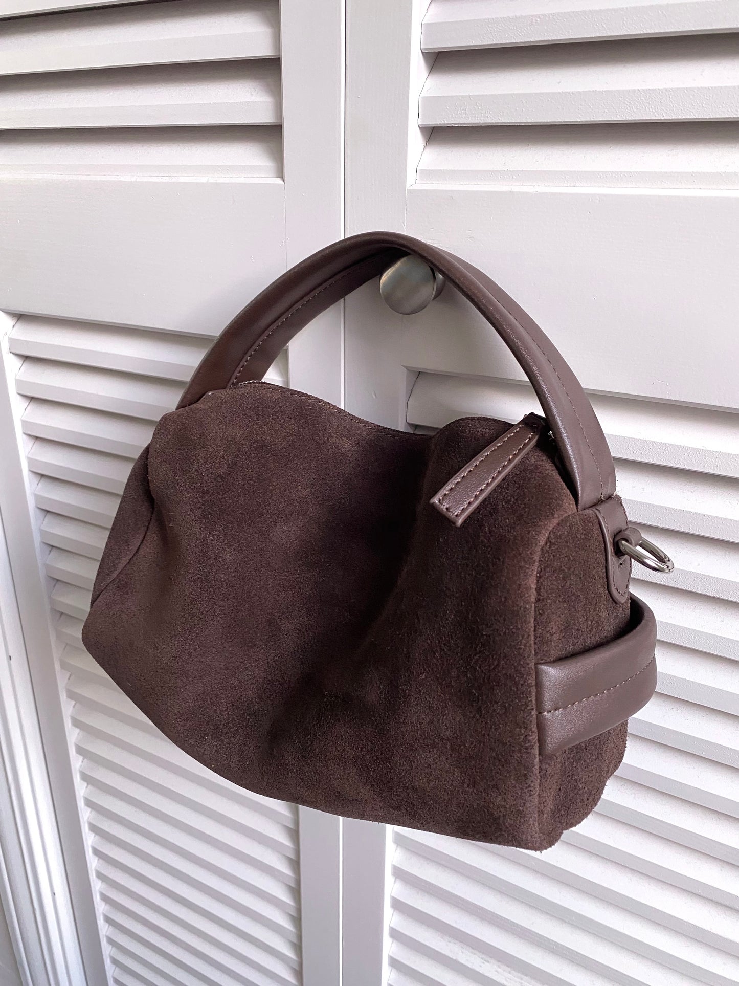 Soft Leather Mini Boston Brown