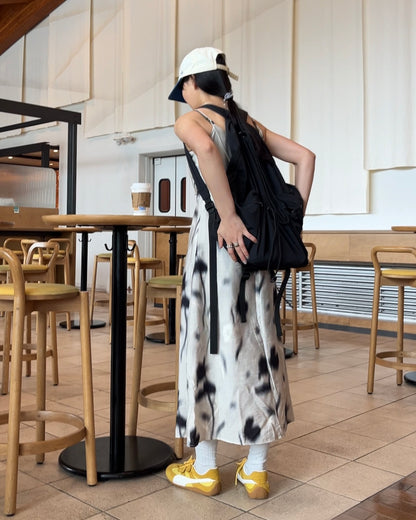 Inked Pattern Camisole Dress