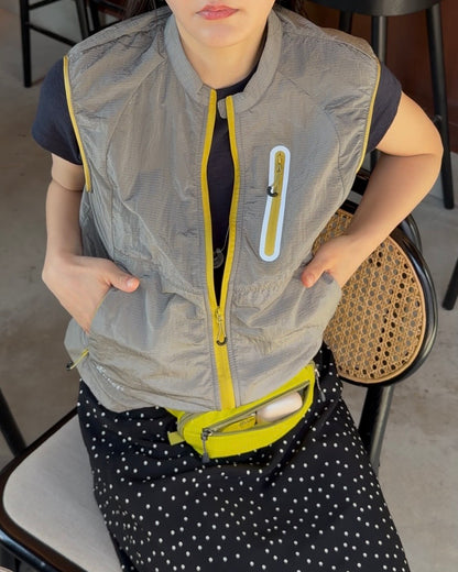 [6/18 new]Tech Light Zip Vest gray