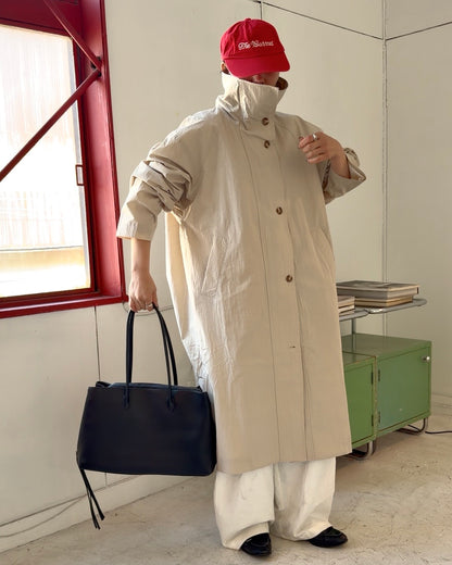 Cotton Nylon Soft Drape Coat