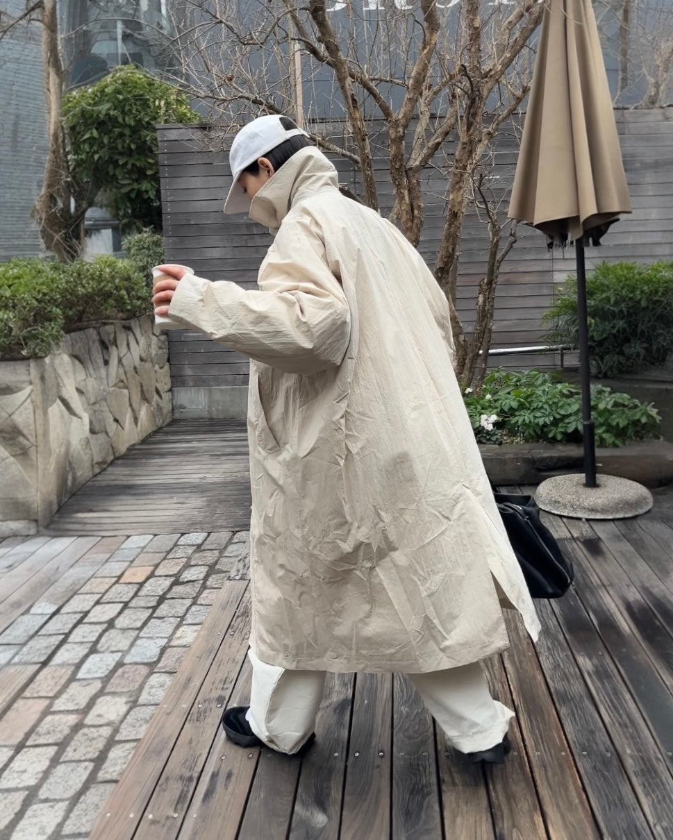 Cotton Nylon Soft Drape Coat