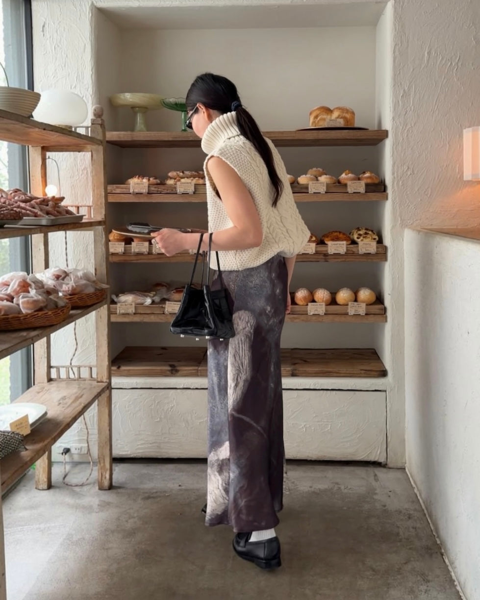 [9/24new] wide rib knit vest 10月中旬〜下旬入荷分