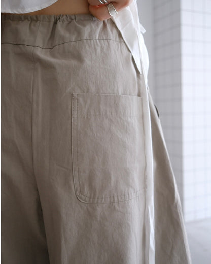 [7/9new]front volume balloon pants khaki