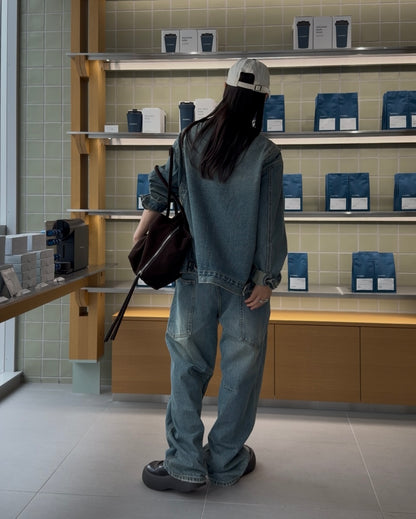 [10/30 new]Washed Denim set  blue 11月下旬〜12月上旬入荷分