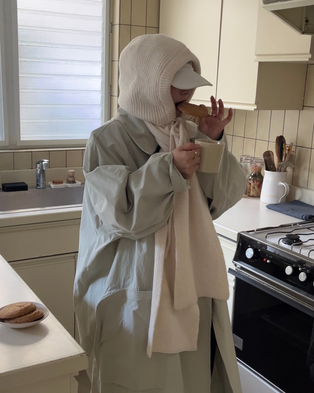 Pure Wool Balaclava Ivory