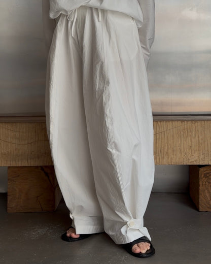 [7/9new]front volume balloon pants  white