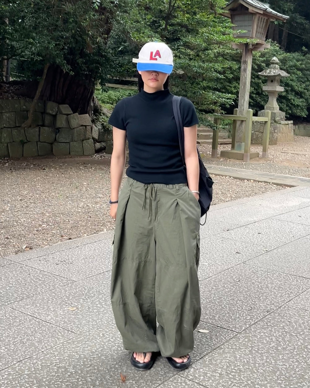8/14new] Cargo Parachute Pants khaki – A.subjjject