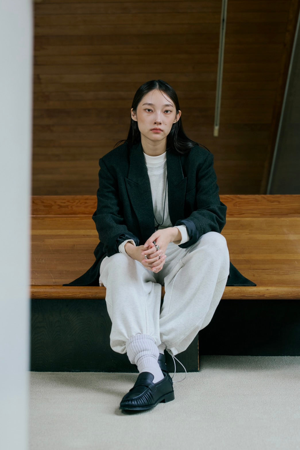 [10/15new] hem light sweat tops WH
