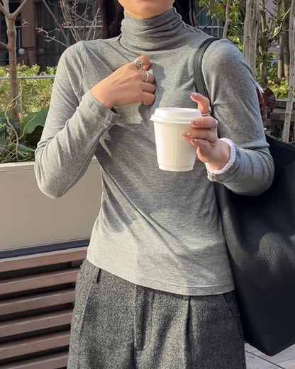 Layer Soft Turtleneck Gray