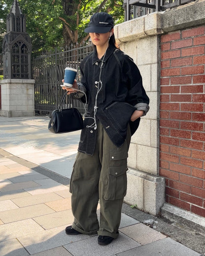 [9/14restock][予約]minimal Leather 2way Bag black 9月下旬～10月初旬入荷