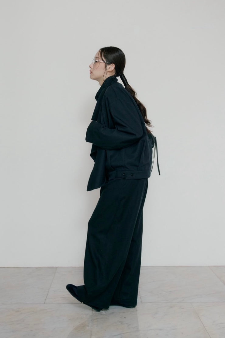 button drape jacket