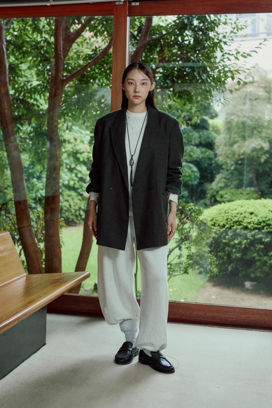 [10/15new] hem light sweat tops WH