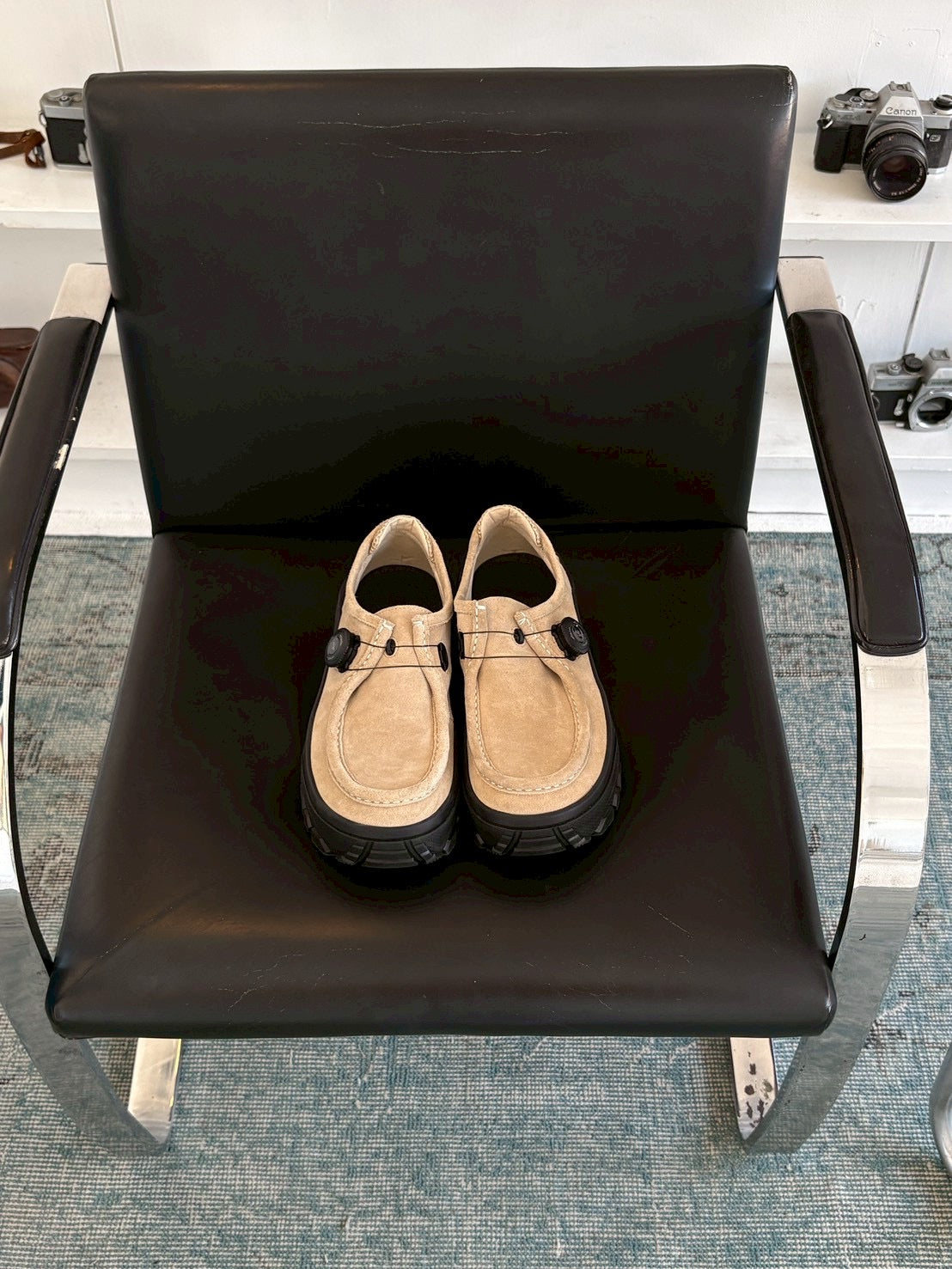 Suede Dial Leather Shoes 4月下旬入荷