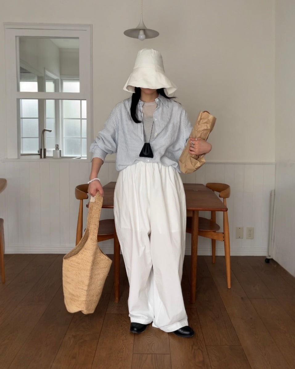 [4/16 new]Easy Form Pants  white 5月初旬入荷分