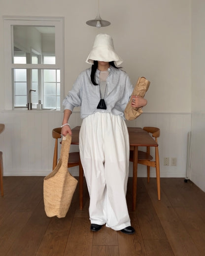 [4/16 new]Easy Form Pants  white 5月初旬入荷分