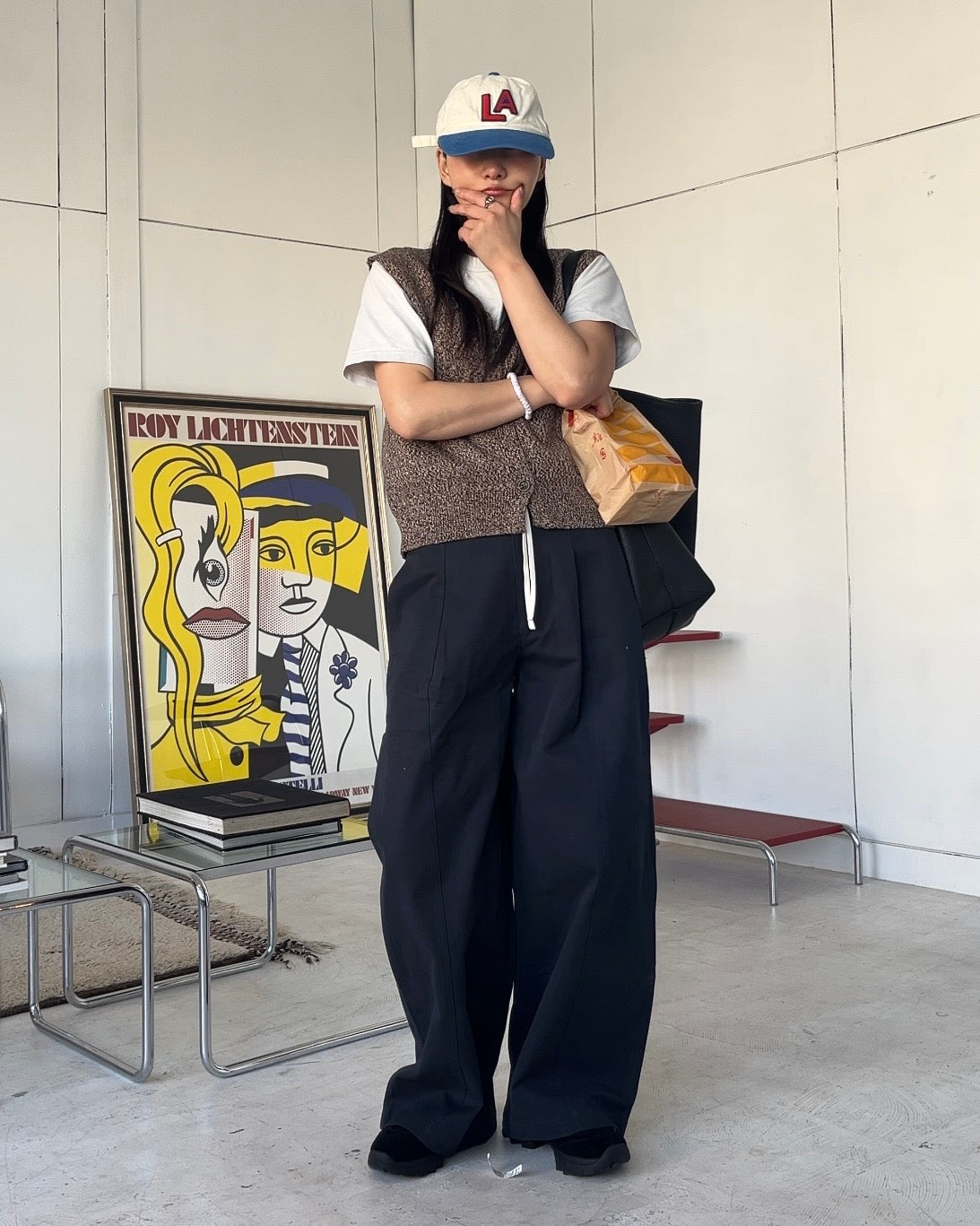 ［3/19new］Cotton Easy Layer Vest brown