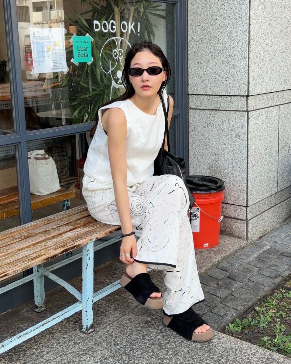 [8/13new]Sketch linen pants