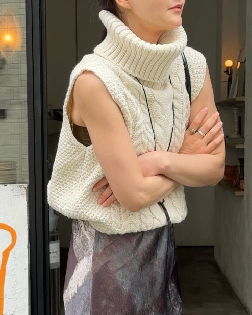 [9/24new] wide rib knit vest 10月中旬〜下旬入荷分