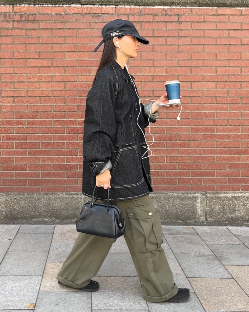 [9/14restock][予約]minimal Leather 2way Bag black 9月下旬～10月初旬入荷