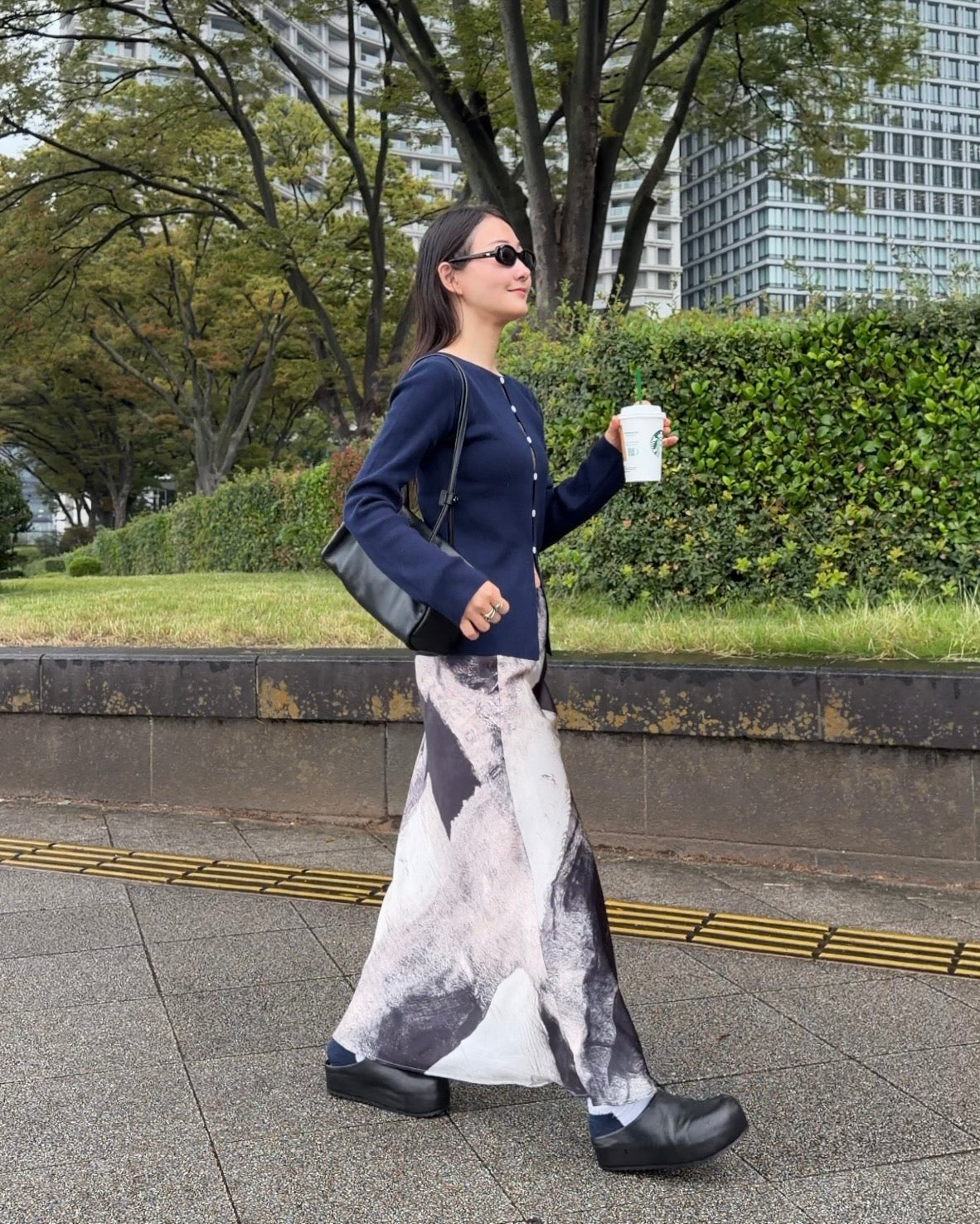 [9/24new] ink wash skirt BK 10月初旬〜中旬入荷
