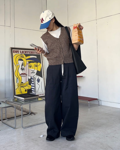 ［3/19new］Cotton Easy Layer Vest brown