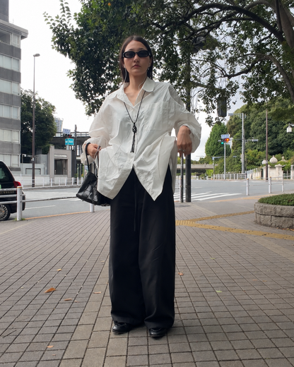 [9/17new] grid leather bag 10月中旬～下旬入荷