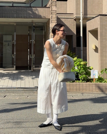 [7/23new]Smooth mini Boston Bag white