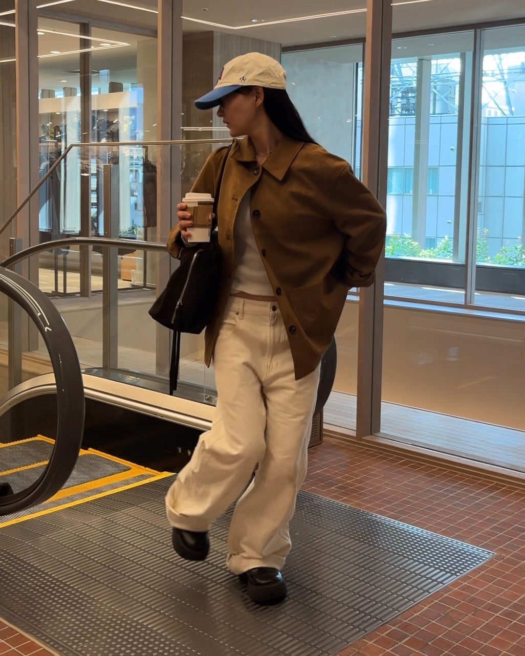 ［12/7restock］Suede Boston square bag L