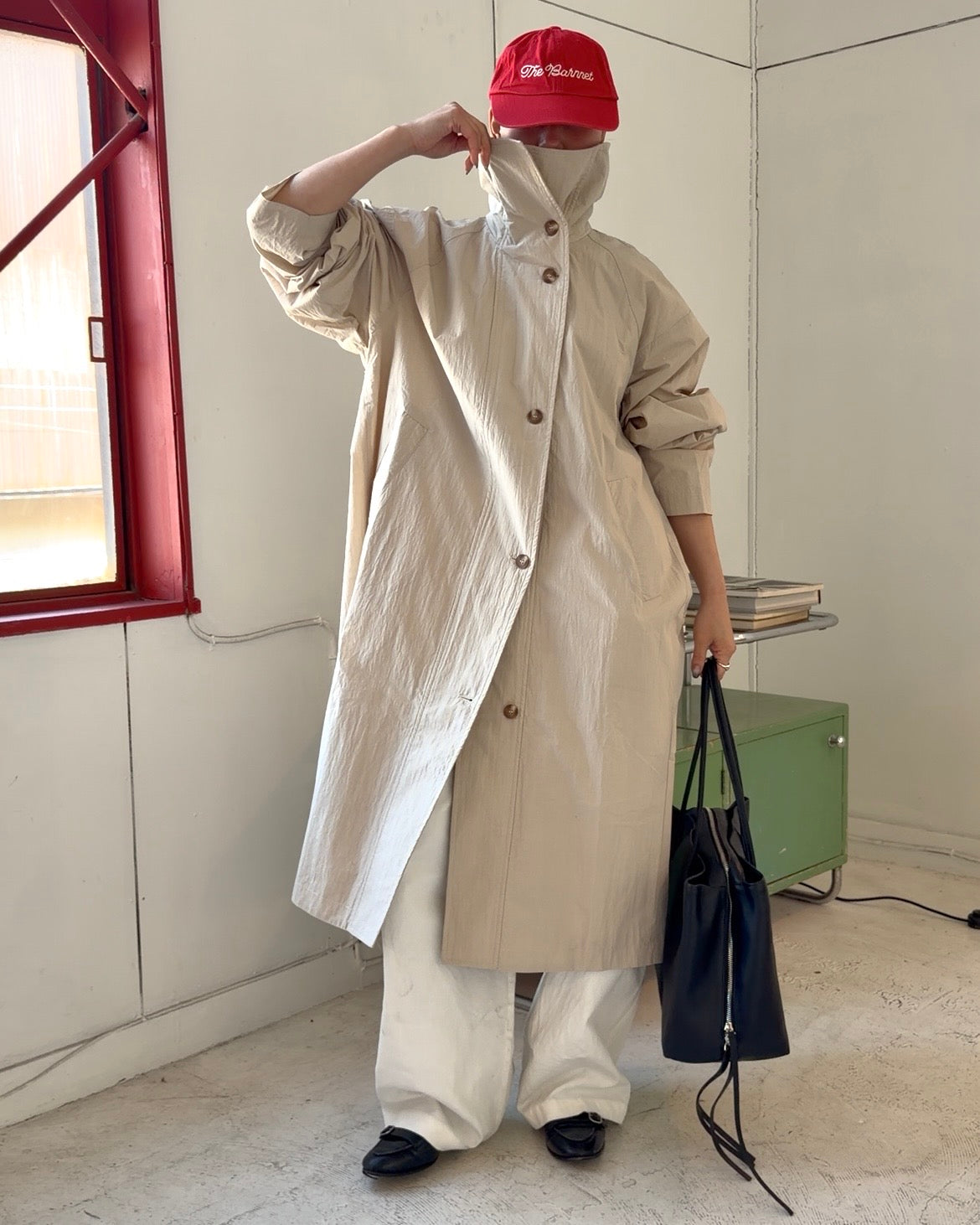 Cotton Nylon Soft Drape Coat