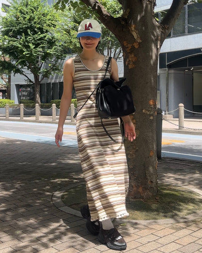 [7/31new]Border Fringe Onepiece