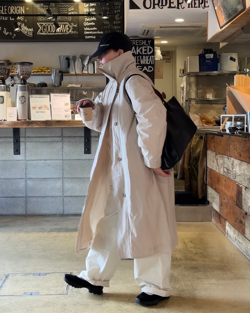 Cotton Nylon Soft Drape Coat