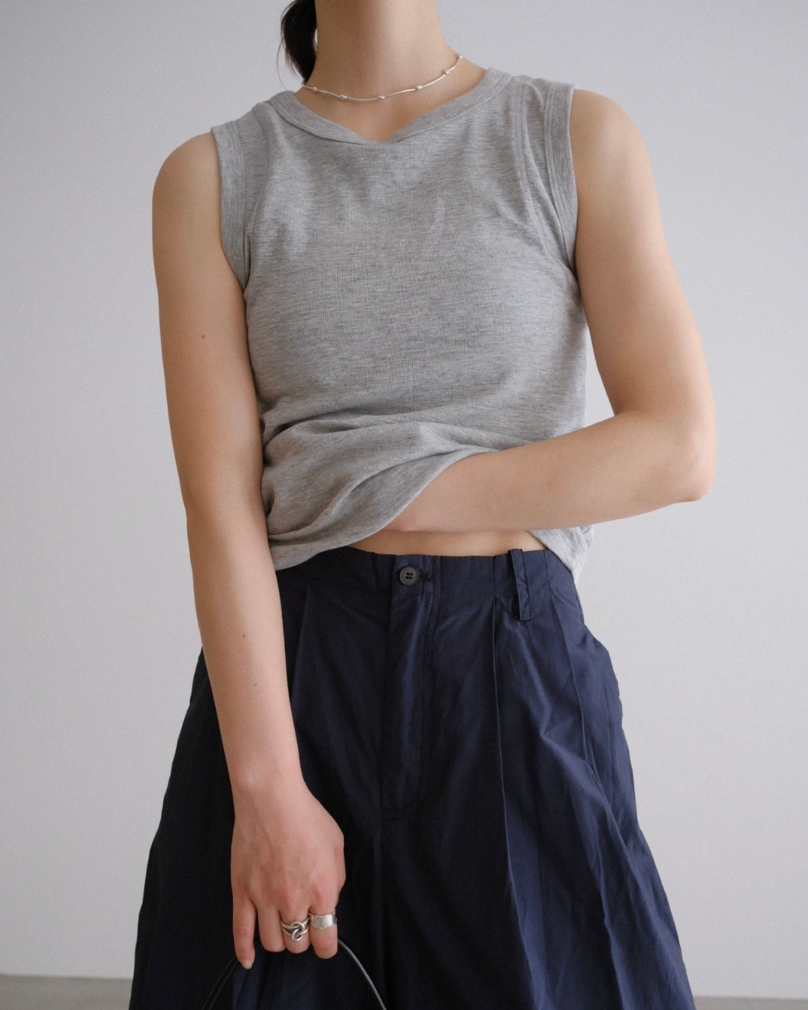 [7/16new]fat Tank Top gray