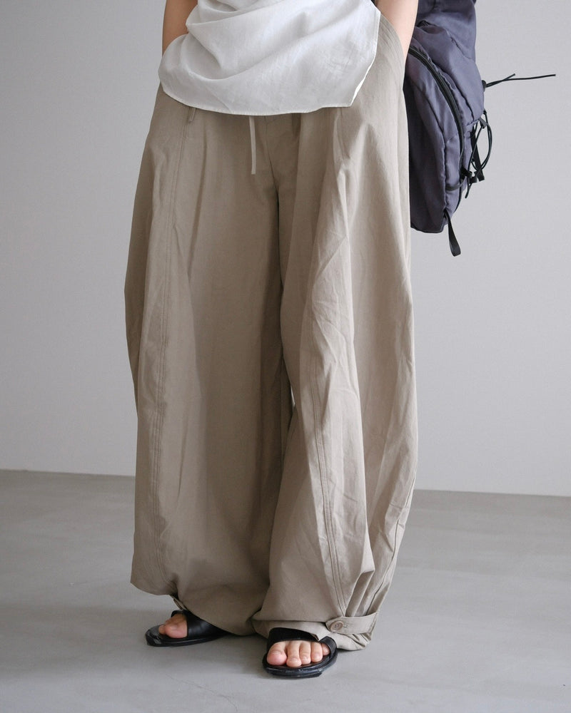[7/9new]front volume balloon pants khaki