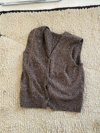 ［3/19new］Cotton Easy Layer Vest brown