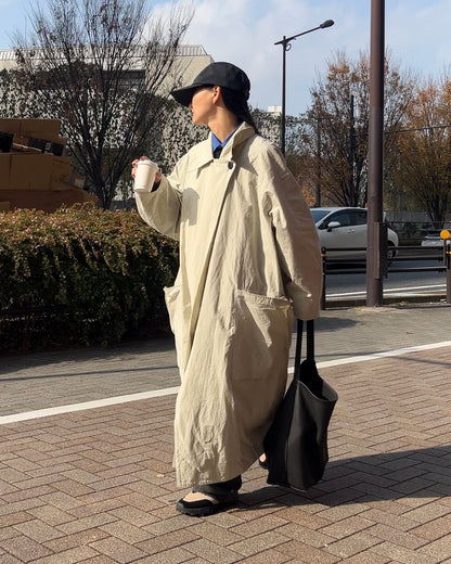 [12/4new]Cotton Canvas Coat ivory