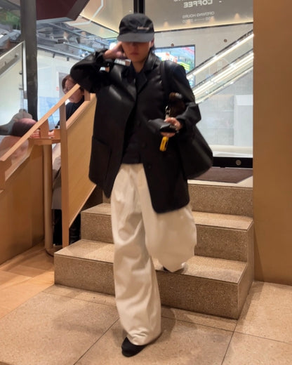 [2/12new] Cotton Wide Balance Pants