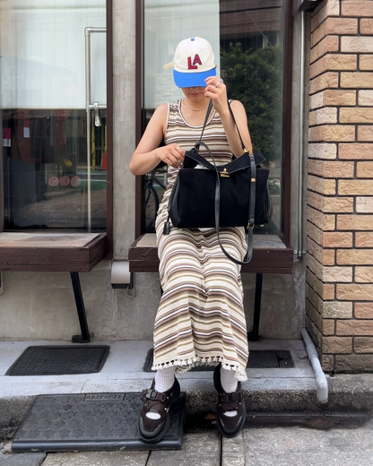 [7/31new]Border Fringe Onepiece