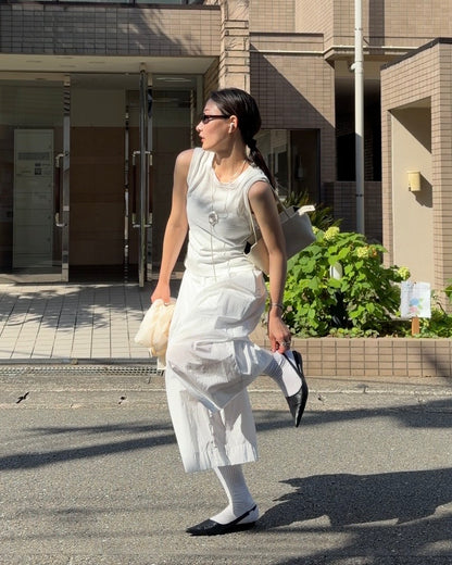[7/23new]Smooth mini Boston Bag white