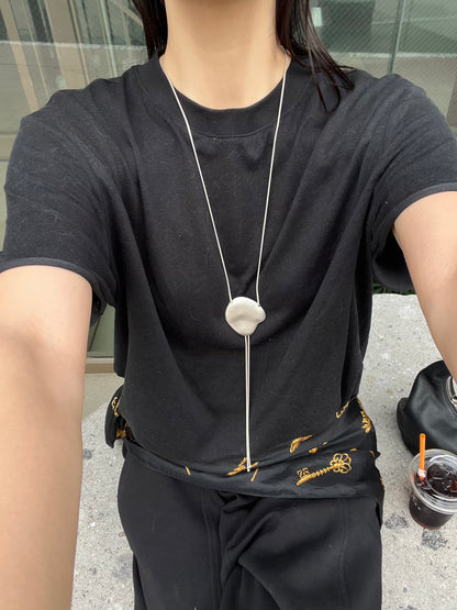 [5/21new]Cutoff Linen Tee  black  6月上旬〜下旬入荷