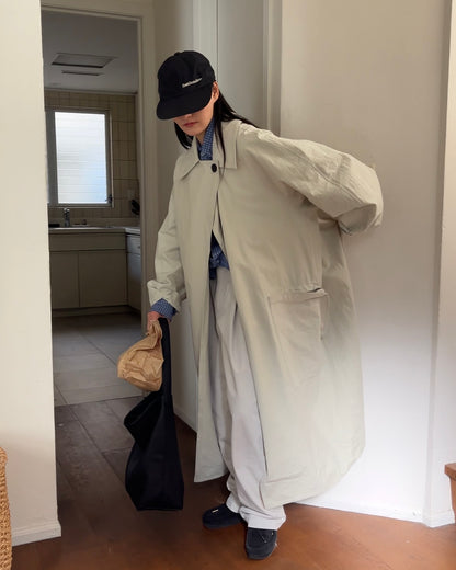 [12/4new]Cotton Canvas Coat ivory