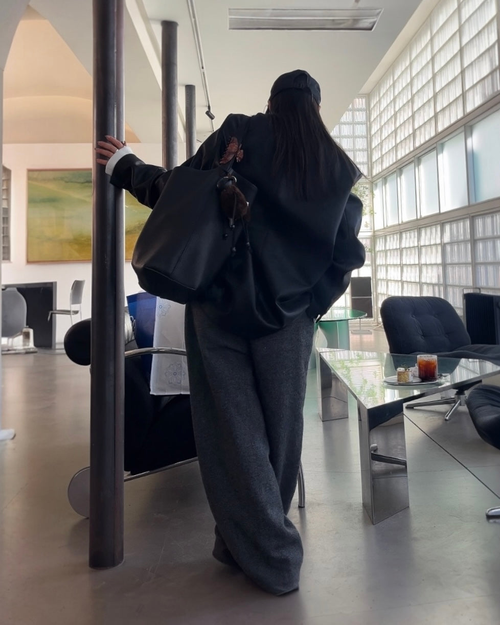 [2/12new] Urban Leather-Like Jacket