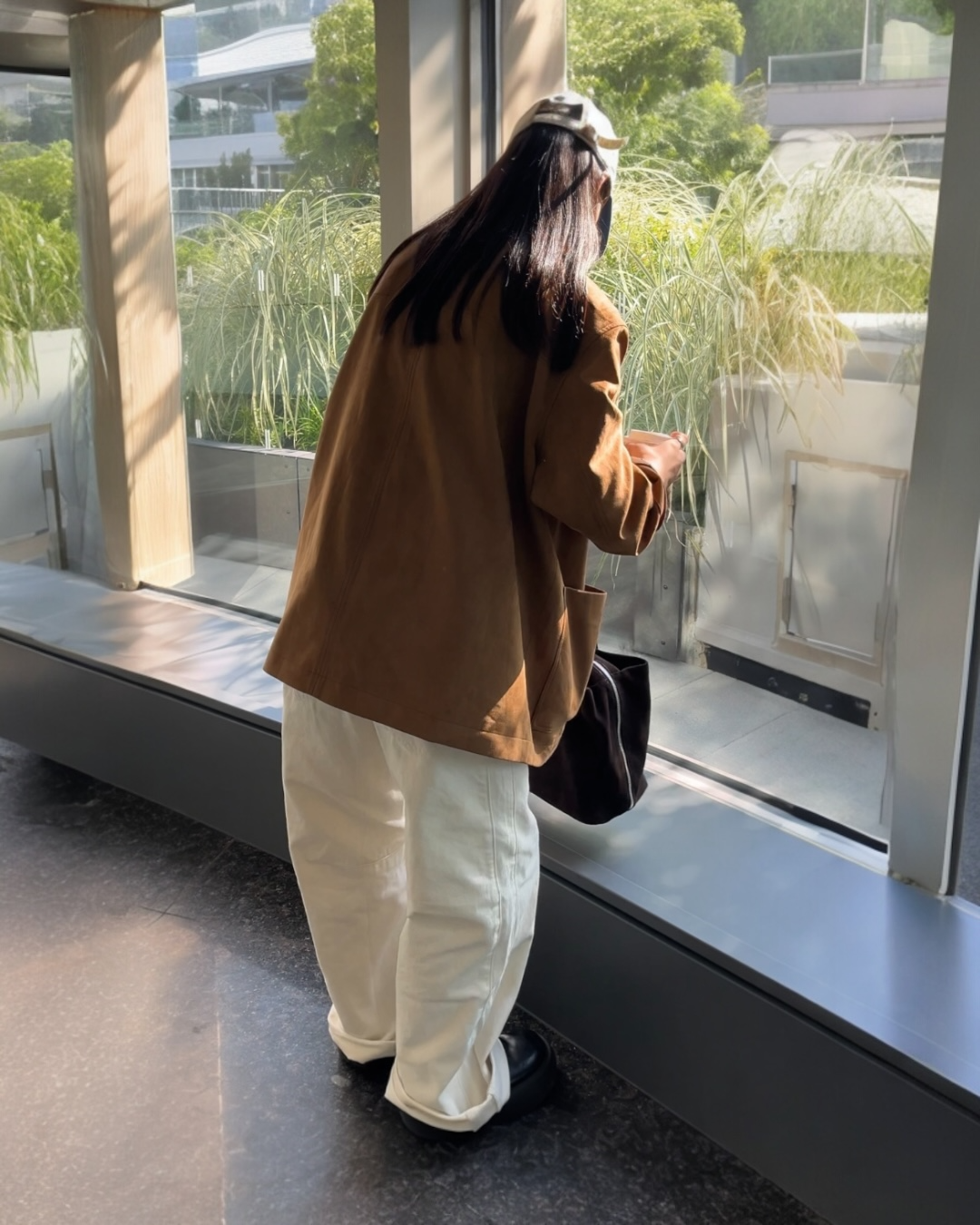 Back Buckle Denim Pants