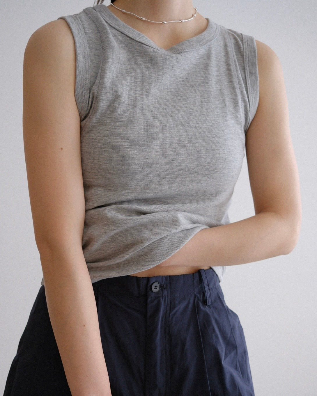 [7/16new]fat Tank Top gray