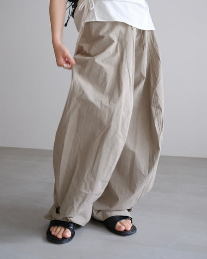 [7/9new]front volume balloon pants khaki
